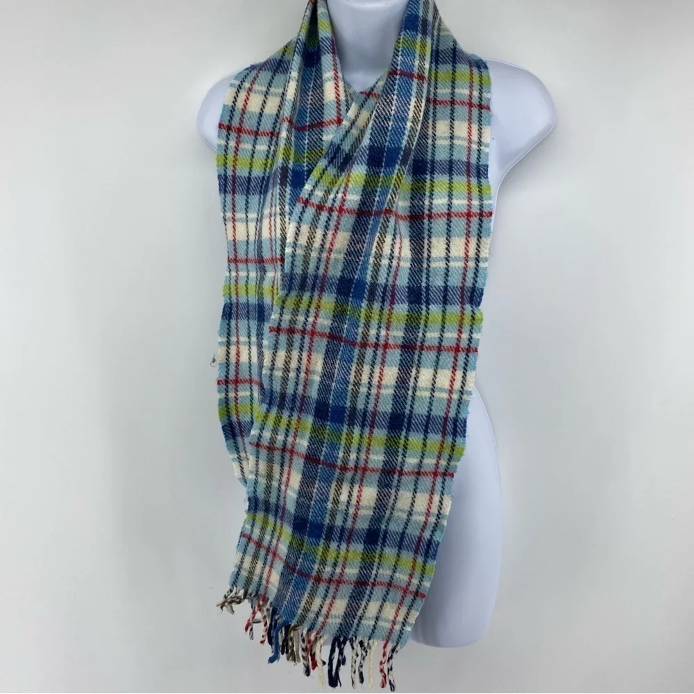 Avocado‎ Plaid Cashmere Scarf Made in Ireland